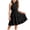 Black, variant on Easter Girls' Tiered Sleeveless Smocked Waist Lace Border A-Line Skirt for Girls, Knee Length, Breathable Chiffon-Like Fabric, Ruffled Hem, 8-12 Years