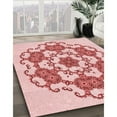 thumbnail image 3 of Ahgly Company Machine Washable Indoor Round Transitional Red Area Rugs, 7' Round, 3 of 7