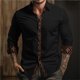 thumbnail image 1 of Nueva camisa de manga larga con estampado 3D abstracto para hombre con botones de solapa, ropa cómoda de calle para hombre de moda, 1 of 6