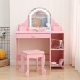 thumbnail image 4 of Ourlova Kids Vanity Set with Lighted Mirror and Stool Adjustable LED LightsAges 3 to 9, 4 of 7