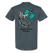 Southern Charm Hope Anchors the Soul on a Dark Heather Short Sleeve T Shirt