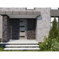thumbnail image 4 of Front Exterior Prehung Steel Door / Ronex 0131 Grey / Entry Metal Modern Painted W36x96 Right-hand, 4 of 6