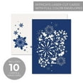 thumbnail image 2 of Masterpiece Snowflake Blue Holiday Cards / 10 Laser Cut Christmas Cards With Coordinating Envelopes / 5" x 7" Folded And Boxed Greeting Cards With Inside Verse, 2 of 6