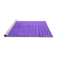 thumbnail image 2 of Ahgly Company Machine Washable Indoor Round Oriental Purple Industrial Area Rugs, 4' Round, 2 of 4