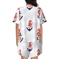 thumbnail image 3 of Lsque Sea Horse And Corals1 Women's Short-Sleeved Pajama Set - 2 Piece Soft and Lightweight Sleepwear Set-Medium, 3 of 9