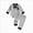 A24-Grey, variant on 3-6 Months Toddler Boys 2 Piece Outfit Set Romper and Pants Spider Bowtie Halloween