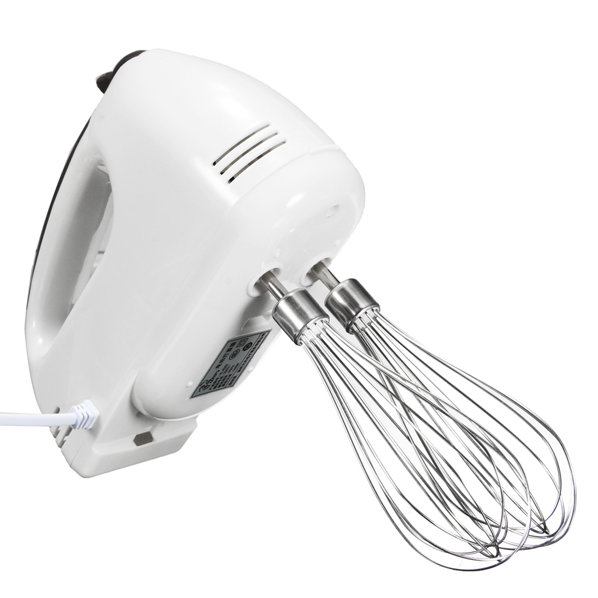 180W 7 Speed Electric Hand Mixer Whisk Egg Beater With 2 Balloon Whisks 