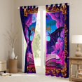 thumbnail image 3 of Homewish Wildlife Bat Blackout Curtains Set of 2 (52x84 Each) for Kids Children Teens,Magical Purple Lightsaber Window Curtains,Gothic Style Curtains and Drapes,Ultra Soft Home Decor, 3 of 6