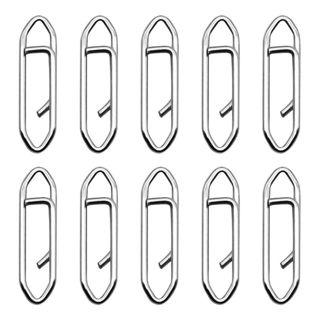 Kit de Clips de Pêche en Acier Inoxydable Lot de 10 - Connecteurs de Leurres à Changement Rapide Haute Résistance pour Eau Salée & Eau Douce - Clips de Vitesse à Pression Rapide pour Kayak Pêche, Dérive, Crankbaits & Poppers