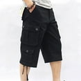 thumbnail image 5 of Cargo Capri Pants for Men Casual Relaxed Fit Cotton Capris with Pockets Outdoor Work Button Pants, 5 of 8