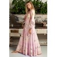 thumbnail image 2 of Vestido bohemio con bordado floral rosa de TEELYNN para mujer, vestidos casuales de manga larga 2023, vestidos vintage holgados de cintura alta, bata bohemia, 2 of 5