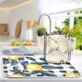 thumbnail image 5 of Yayeee Dish Drying Mat for Kitchen Counter 16"x18" Microfiber Absorbent Pad, Beige Plaid Lemon, 5 of 7