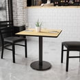 thumbnail image 2 of Pemberly Row 30" Square Restaurant Dining Table in Black Natural, 2 of 4