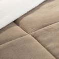 thumbnail image 2 of Lavish Home 2-Piece Sherpa Twin Bedding Comforter Set, Taupe, 2 of 4