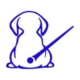thumbnail image 1 of Blue Cute Dog Silhouette Wiper Decal Rear Windshield Sticker For Car Decor Moves With Wiper Blade 13.78X9.84 Inches, 1 of 7