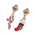 thumbnail image 5 of Christmas Style Dangling Pendants Earrings Creative Design Suitable For Women Assorted Color Stocking Shape 1 Pair, 5 of 5
