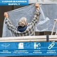 thumbnail image 2 of VBS - Clear Plastic Sheeting - 10 mil - (5' x 100') – Clear Plastic Roll for Spray Barrier, Roll of Plastic Sheeting Heavy Duty, Thick Plastic Sheeting, Polyethylene Film, 2 of 7