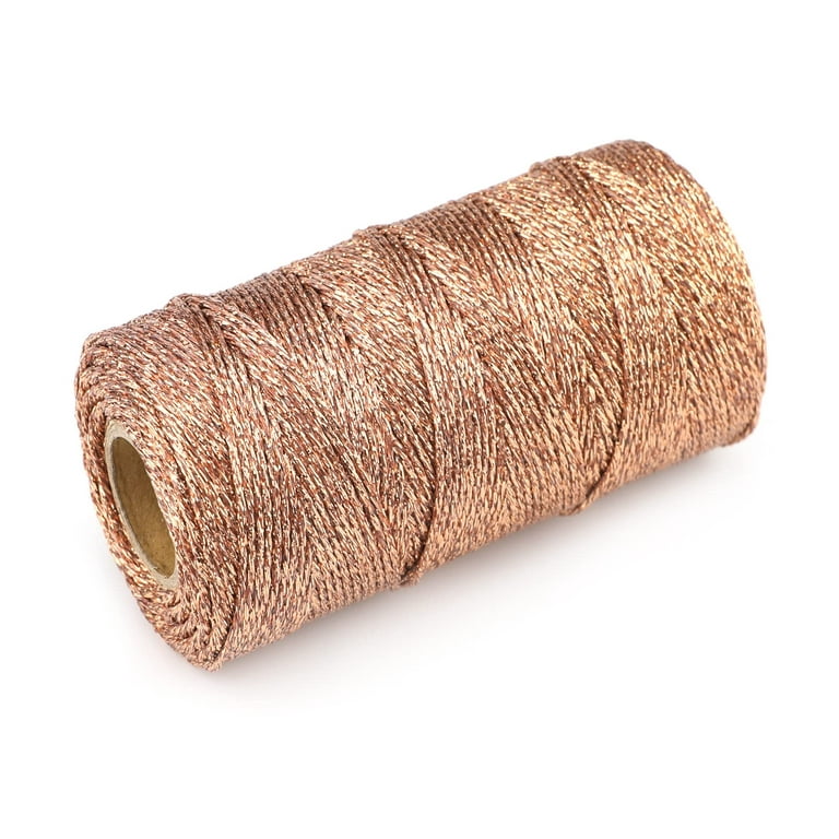 110-Yards Metallic Bakers Twine Rose Gold String Cord for DIY Crafts & Gift  Wrapping (Rose Gold)