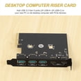 thumbnail image 3 of PCIe to USB 3.2 Gen 2 Card with 20Gbps Bandwidth 5-Port (3X USB-A -2X USB-C) Converter PCIE Splitter for 10/8, 3 of 7