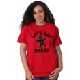 thumbnail image 4 of Funny Christmas Get Baked Gingerbread Men's Graphic T Shirt Tees Brisco Brands S, 4 of 5