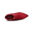 thumbnail image 4 of BLISSFUL STEP Women's Pointy Toe Zipper Stiletto Heeled Ankle Booties, 4 of 8