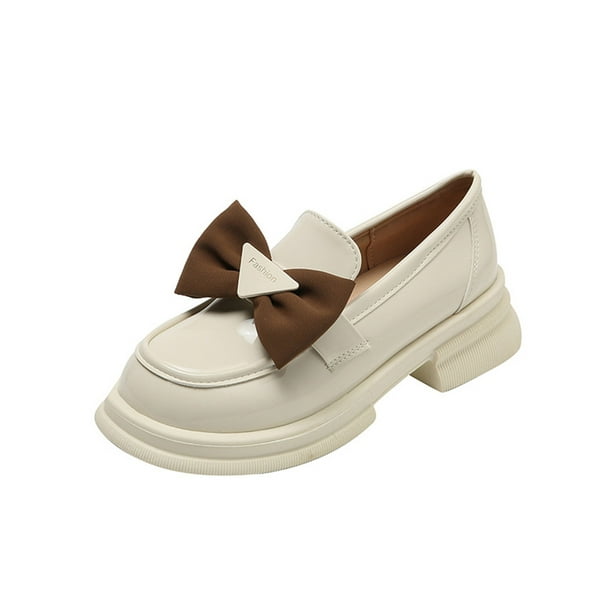Woobling Ladies Loafers Platform Leather Shoe Comfort Casual Shoes