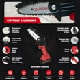 thumbnail image 5 of Wood Ranger Power Shears, 2025 Upgraded Wood Ranger Mini Chainsaw, Handheld Mini Chainsaw, Cordless, Branch Cutter For Gardening Tree Branch, Fruit Trees, Through Every Cut (Red + 2*Battery), 5 of 7