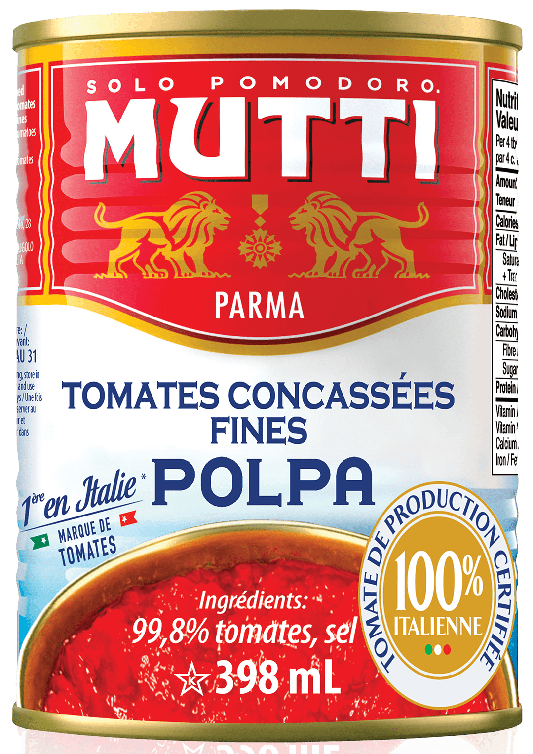 Mutti Finely Chopped Tomatoes 398 mL, Mutti Polpa
