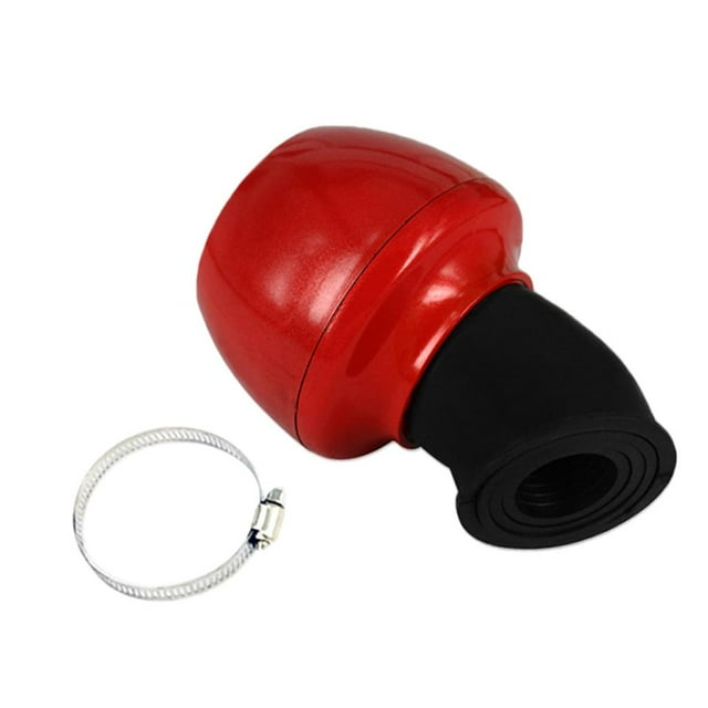 Angled 24-48mm Motorcycle High Intake Filter Reusable for Red