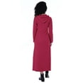 thumbnail image 4 of Moomaya Womens Long Sleeve Pullover Hoodie Maxi Dress Pockets Casual Long Dresses, 4 of 7