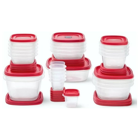 Rubbermaid EasyFindLids Multicolor Vented Food Storage Set, (50 Count)