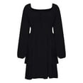 thumbnail image 6 of DHFJKG Off The Shoulder Dresses For Women Long Sleeve 3 Layeres Party Mini Dress Solid Color Fashion Carnival Party Clubwear Trendy Dresses, 6 of 9