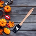 thumbnail image 4 of Eoozwa Halloween Wooden Handle Silicone Scraper Cream Spatula Baking Gadget Baking Supplies Kitchen Utensil for Home Bakery (Black), 4 of 6