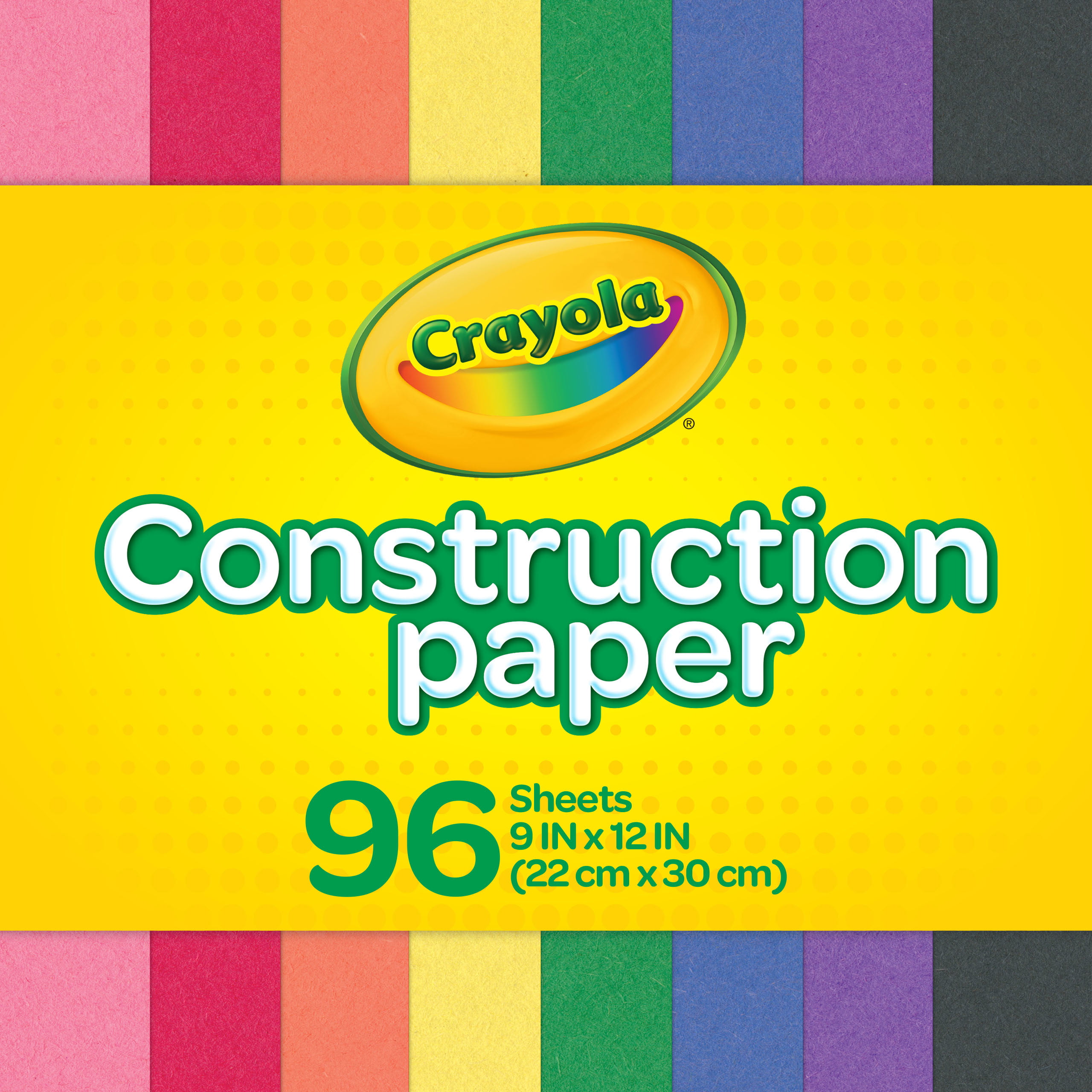 Crayola 993000 9 x 12 8-Assorted Color Construction Paper - 96/Pack