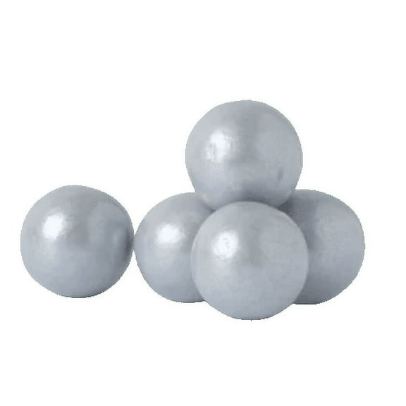All City Candy 1" Shimmer Silver Gumballs Tutti Frutti 3 lb Bulk Bag