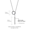 thumbnail image 6 of FOCALOOK Lariat Y Necklace Long Necklace for Women Vertical Bar Looped Adjustable Black Jewelry Chain Drop Necklace, 6 of 9