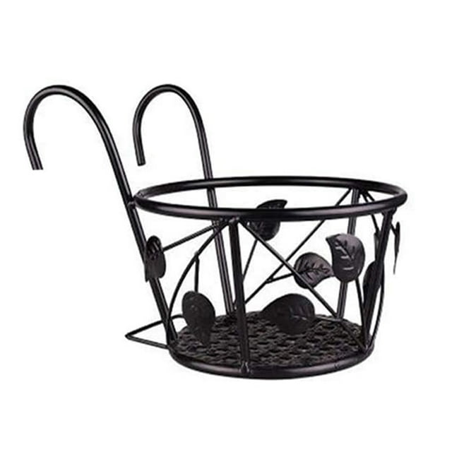 Barandilla colgante, cestas para macetas de hierro, soporte para macetas, colgador, riel de valla de Metal para Patio, balcón, valla de porche