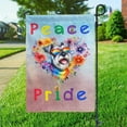 thumbnail image 3 of Peace Love Pride Schnauzer with Rainbow Sunglasses LGBT LGBTQ+ Garden Flag 12x18in Double Sided Miniature Schnauzer Dog Lover Outdoor Decor - 01004, 3 of 5