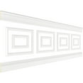 thumbnail image 3 of Ekena millwork 94 1/2"L (Adjustable 32"H to 36"H) Ashford Square Double Panel Traditional Wainscot Paneling Kit, 3 of 10