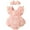 Pink, variant on LAPAKIDS Newborn Infant Baby Girl Summer Clothes 0-3 Months Sleeveless Ruffle Romper Headband 2PCS Outfits