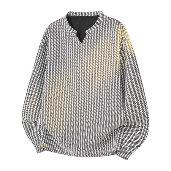 XYAIYT Mens Striped Print Sweatshirt Big and Tall Long Sleeve Pullover Fashion Hoodless Sweatshirts Casual Loose