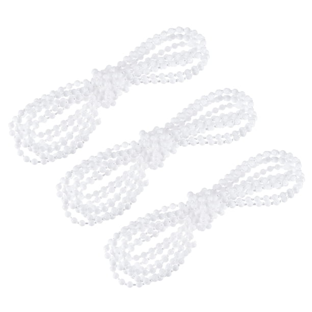 Persianas Unique Bargains Cuenta cadena cordón 2.19 Yardas 3uds blanco