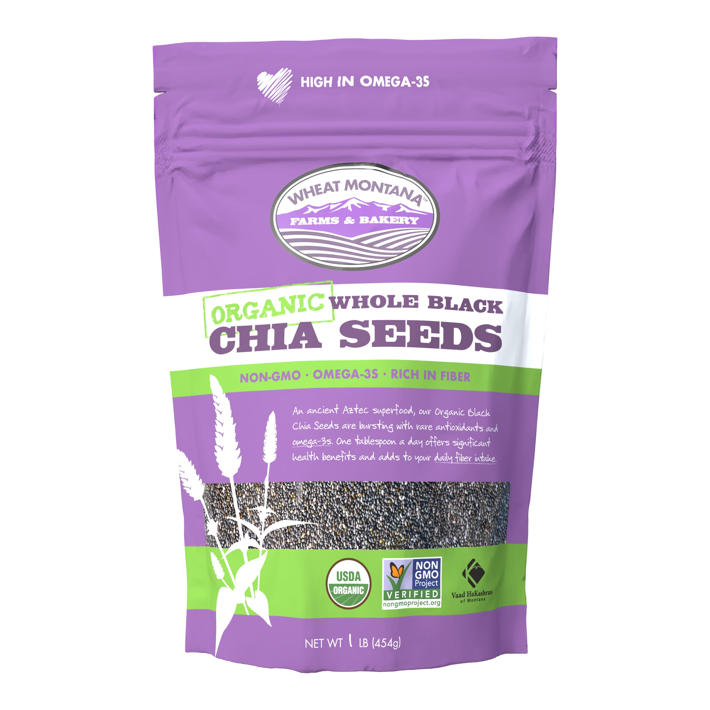 Wheat Montana Organic Black Chia Seed, 1 lb