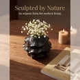 thumbnail image 4 of Unique Bargains Low Cylinder Ceramic Vase Wide Matte White Decorative Bowl Black, 4 of 6