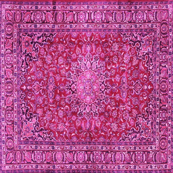 Ahgly Company Indoor Square Persian Pink Traditional Area Rugs, 3' Square