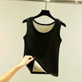 thumbnail image 2 of Luxalzxs Women's Winter Warm Velvet Sleeveless Round Neck Bottom Thermal Vest Tank Top, 2 of 3