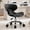 black, variant on LessMore Adjustable Pedicure Stool Swivel Ergonomic Nail tech Chair for Salon Professionals, Comfortable Pedicure Chair with Smooth Rotation Wheels, black
