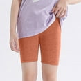 thumbnail image 5 of Jalioing Girls Cotton Biker Shorts Solid Color Soft Stretchy Summer Dance Short Leggings Kids Under Dress Shorts, 5 of 5