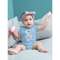 thumbnail image 2 of Kids On Clouds With Moon Bodysuit Infant -Image by Shutterstock,  6 Months, 2 of 4
