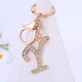 thumbnail image 5 of Huanledash Key Chain 26 Letters Rhinestone Unisex Compact Long Lasting Key Ring Bag Decoration, 5 of 8
